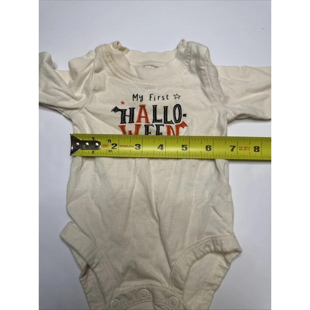 Carters‎ Newborn My First Halloween Long Sleeve Bodysuit Cream Cotton